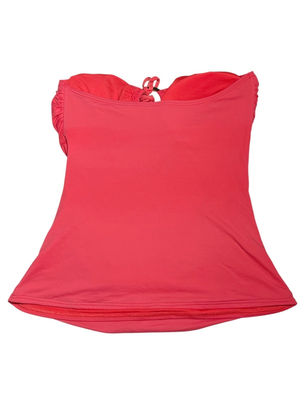 MICHAEL Michael Kors Shirred Halter Tankini 2 Piece Set NWOT Coral Salmon Medium - Picture 5 of 8